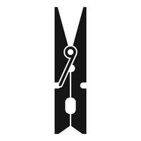 Hang clothes pin icon, simple style vector