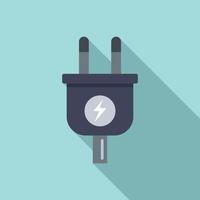 Car electric plug icon, flat style vector