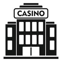 Casino building icon, simple style vector