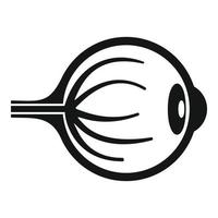 icono de globo ocular cansado, estilo simple vector