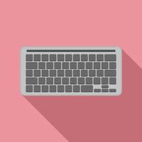 icono de teclado de programación, estilo plano vector