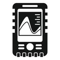 Echo sounder icon, simple style vector