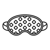 Flight sleeping mask icon, outline style vector