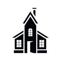 Abstract modern house icon, simple style vector