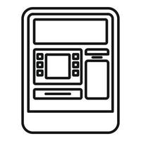 Insert atm card icon, outline style vector