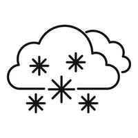 icono de tormenta de nieve, estilo de contorno vector