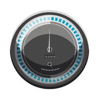 Speedometer to calculate speed icon, cartoon style vector