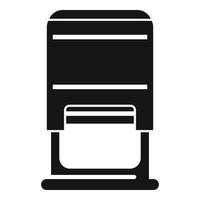 Office manager stamp icon, simple style vector
