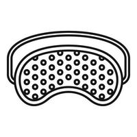 Insomnia sleeping mask icon, outline style vector