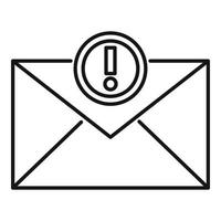 New advice email icon, outline style vector