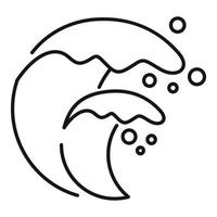 Building tsunami icon, outline style vector
