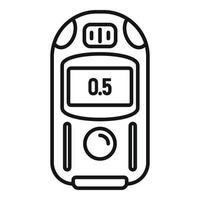 Digital dosimeter icon, outline style vector