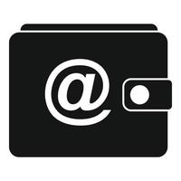 Finance digital wallet icon, simple style vector