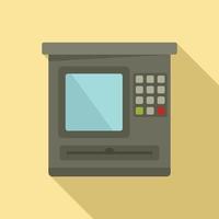 Atm service icon, flat style vector