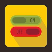 Yes and No button icon, flat style vector