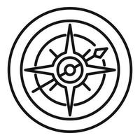 Compass exploration icon, outline style vector