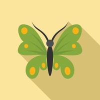 icono de mariposa natural, estilo plano vector