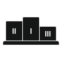 Gamification podium icon, simple style vector
