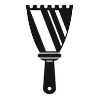 Putty knife drywall icon, simple style vector