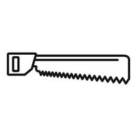 Back saw icon, outline style vector