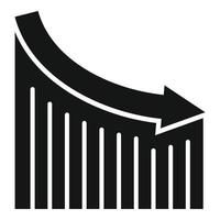 Regression analysis icon, simple style vector