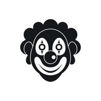 Clown icon, simple style vector