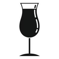 Sweet beach cocktail icon, simple style vector