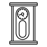 icono de reloj de péndulo de abuelo, estilo de contorno vector