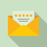 Mail reputation icon, flat style vector