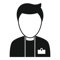 icono de trabajador de biblioteca, estilo simple vector