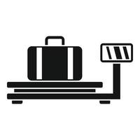 Airport control scales icon, simple style vector