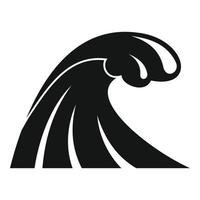 Tsunami wave flood icon, simple style vector