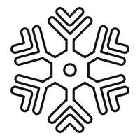Shape snowflake icon, outline style vector