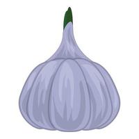 Garlic icon, cartoon style vector