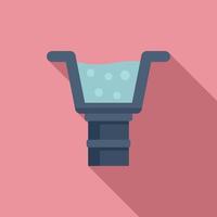 Rain gutter icon, flat style vector