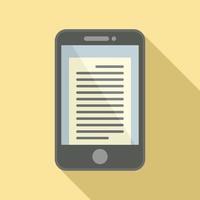 Smartphone summary icon, flat style vector