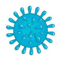 icono del virus zika, estilo de dibujos animados vector