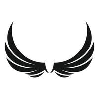 Symbol wings icon, simple style vector