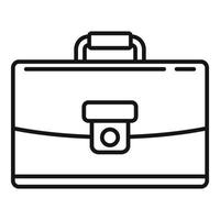 Briefcase icon, outline style vector