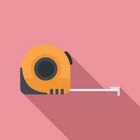 Measurement tape icon, flat style vector