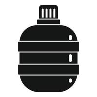 Safari hunting water flask icon, simple style vector