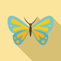 Artistic butterfly icon, flat style vector