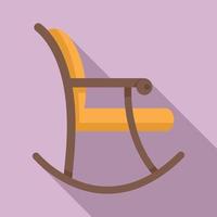 Rocking chair icon, flat style vector