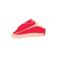 Piece of meat icon, isometric 3d style vector