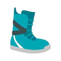 icono de bota de nieve de invierno, estilo plano vector