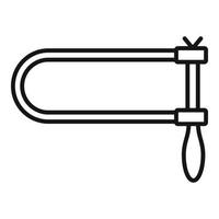 Coping saw icon, outline style vector