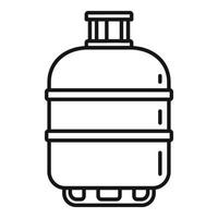 Gas cylinder butane icon, outline style vector