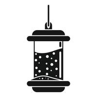 Plastic bird feeders icon, simple style vector