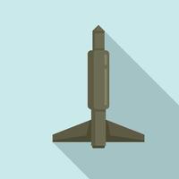 Missile bomber icon, flat style vector