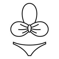 Elastic swimsuit icon, outline style vector